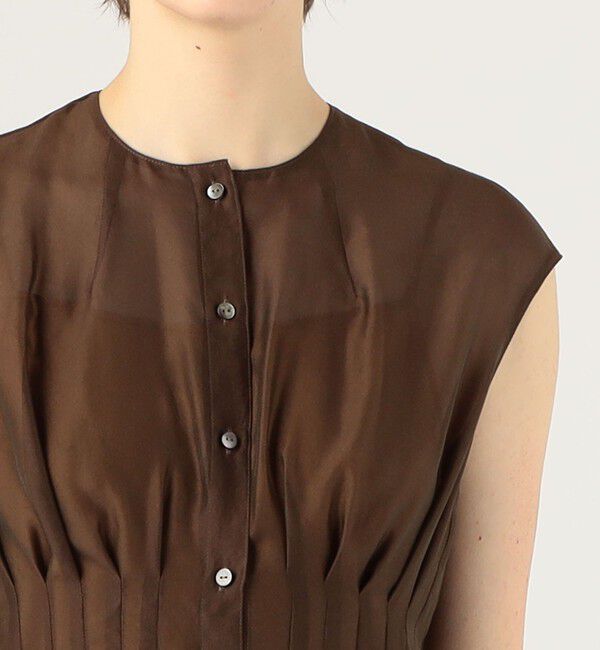 TOMORROWLAND collection「シアーオーガンジー ウエストタックワンピース」|ワンピース|