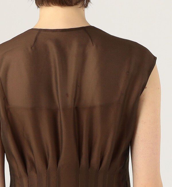 TOMORROWLAND collection「シアーオーガンジー ウエストタックワンピース」|ワンピース|