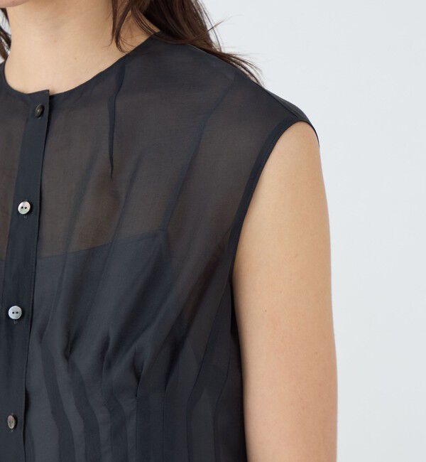 TOMORROWLAND collection「シアーオーガンジー ウエストタックワンピース」|ワンピース|