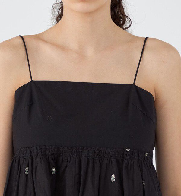 TOMORROWLAND BUYING WEAR「【別注】ne Quittez pas BLACK POPLIN ORGANZE キャミソールトップス」|キャミソール|