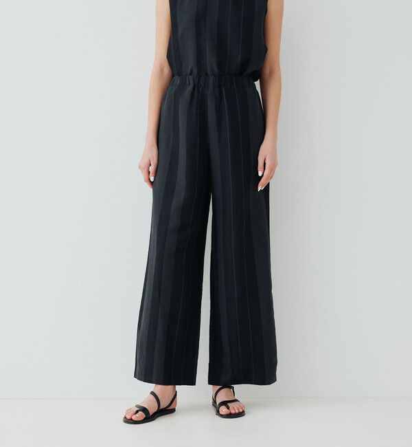 GALERIE VIE「リネンキュプラシルクコンパクト ワイドイージーパンツ」|その他|