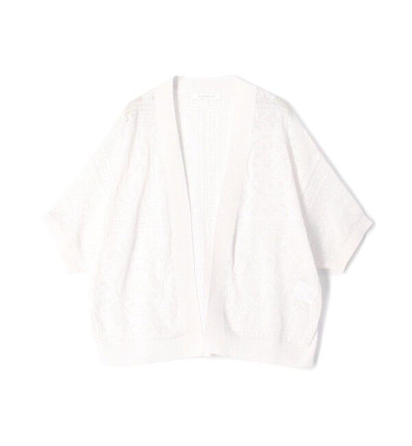GALERIE VIE「 メッシュワーク Vネックカーディガン」|カーディガン|11 ホワイト