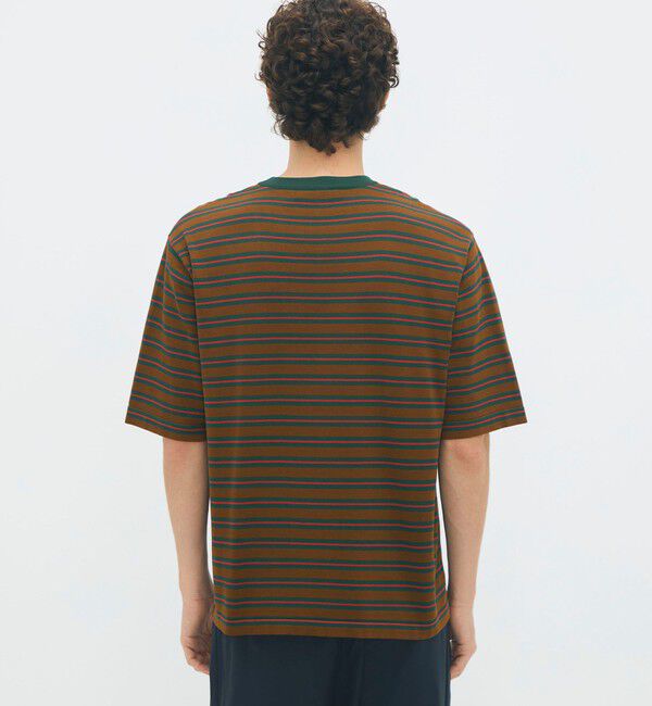 CABaN「CABaN コットン ハイゲージストライプ クルーネックプルオーバー」|ニット・セーター|