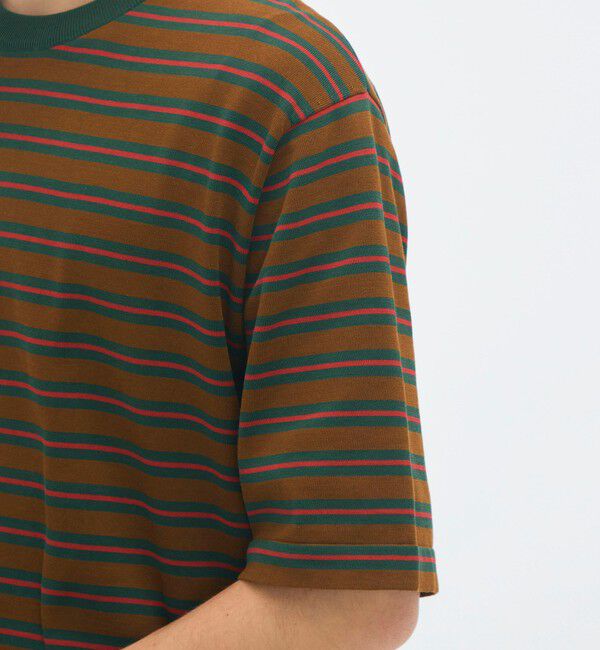 CABaN「CABaN コットン ハイゲージストライプ クルーネックプルオーバー」|ニット・セーター|