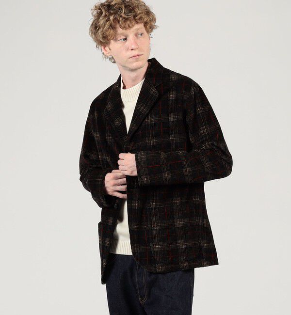 TOMORROWLAND MENS「【別注】Salbatore Piccolo コットンコーデュロイプリント シングルブレステッド 2Bジャケット」|テーラードジャケット|