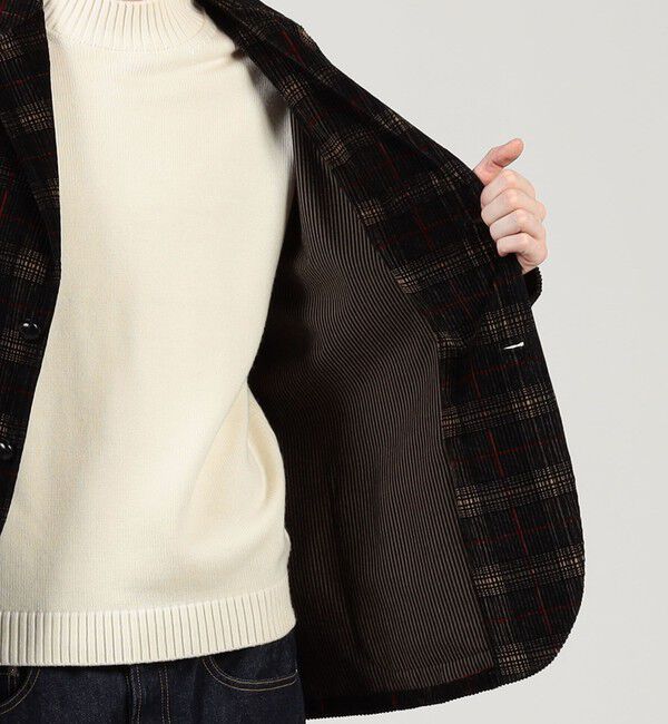 TOMORROWLAND MENS「【別注】Salbatore Piccolo コットンコーデュロイプリント シングルブレステッド 2Bジャケット」|テーラードジャケット|