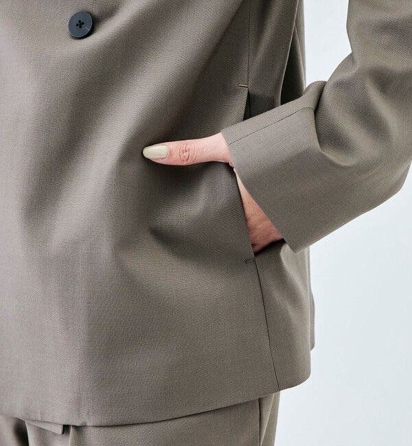 Edition「【WEB先行予約】Super120'sウォッシャブルウール ダブルブレストジャケット」|テーラードジャケット|