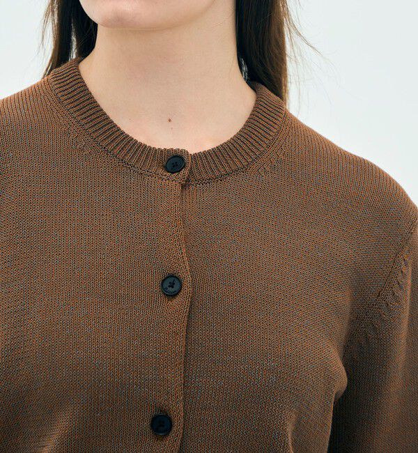 Edition「edition pourell コットンナイロン シャンブレーニットカーディガン」|カーディガン|