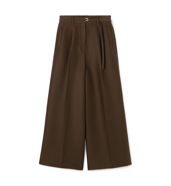 Ballsey「コットンシルクダブルクロス ストレートワイドパンツ」|その他|47 ブラウン