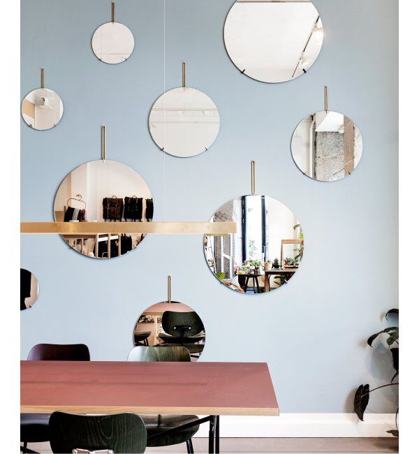 journal standard Furniture「【MOEBE/ムーベ】WALL MIRROR 50cm 真鍮 ウォールミラー」|ステーショナリー|