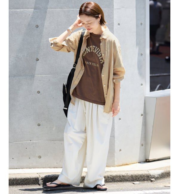 SLOBE IENA「《追加》リネンコットンレギュラーシャツ」|シャツ・ブラウス|