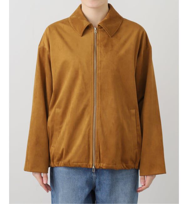 IENA「フェイクスエードブルゾン」|ライダースジャケット|