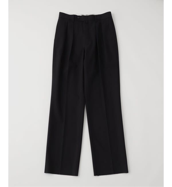 EDIFICE「NEAT（ニート）High Twisted Cotton Twill Wide」|スラックス|ブラック