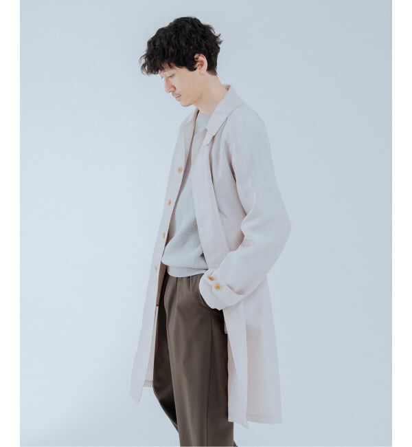 EDIFICE「ライトウェイト タフタ コート」|ステンカラーコート|