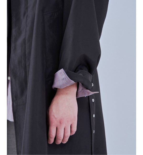 EDIFICE「ライトウェイト タフタ コート」|ステンカラーコート|