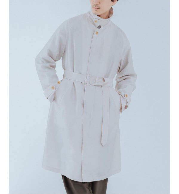 EDIFICE「ライトウェイト タフタ コート」|ステンカラーコート|グレーB