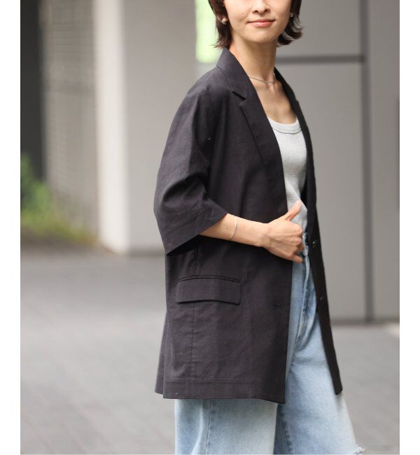 JOURNAL STANDARD relume「《追加》リネンコットンハーフスリーブジャケット」|テーラードジャケット|