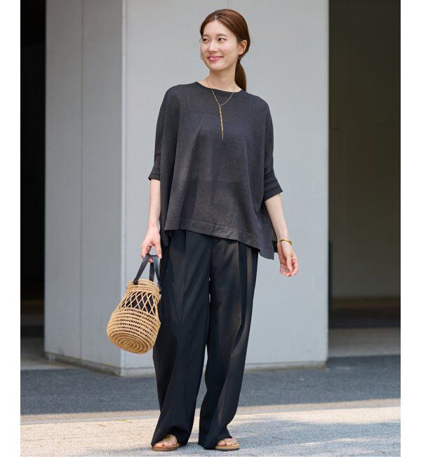 FRAMeWORK「ペーパーミックスポンチョニット」|ニット・セーター|