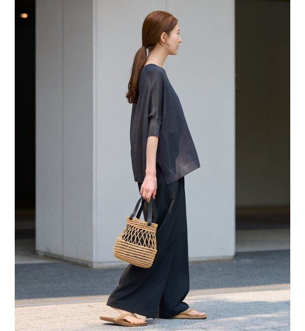 FRAMeWORK「ペーパーミックスポンチョニット」|ニット・セーター|