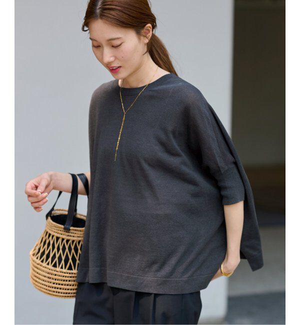 FRAMeWORK「ペーパーミックスポンチョニット」|ニット・セーター|