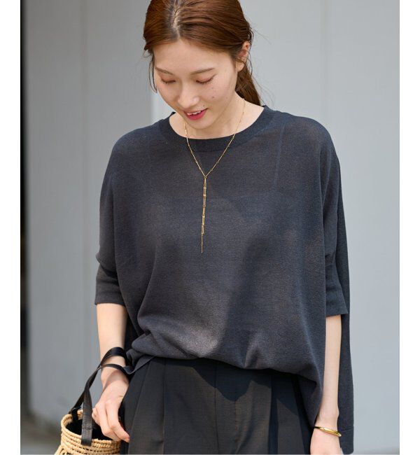 FRAMeWORK「ペーパーミックスポンチョニット」|ニット・セーター|