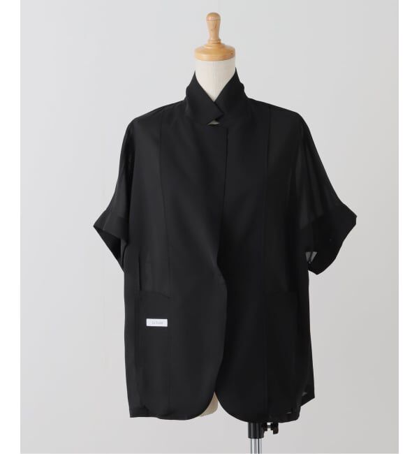  「【洗える】シアーハーフスリーブジャケット」|テーラードジャケット|