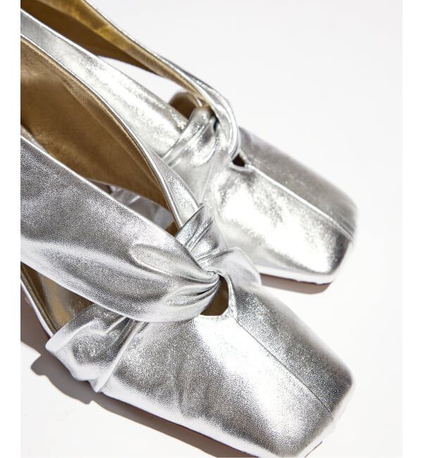 GRISE「GRISE6cmレザースクエアツイストパンプス」|パンプス|