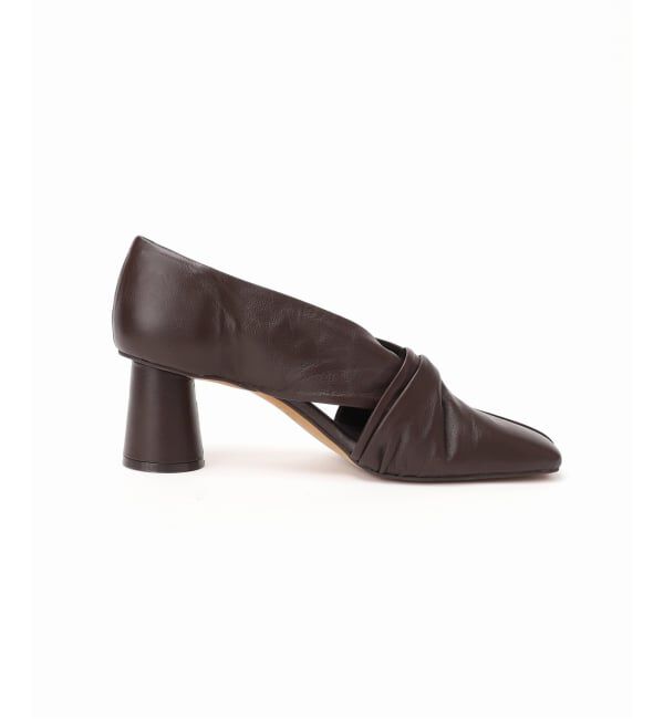 GRISE「GRISE6cmレザースクエアツイストパンプス」|パンプス|