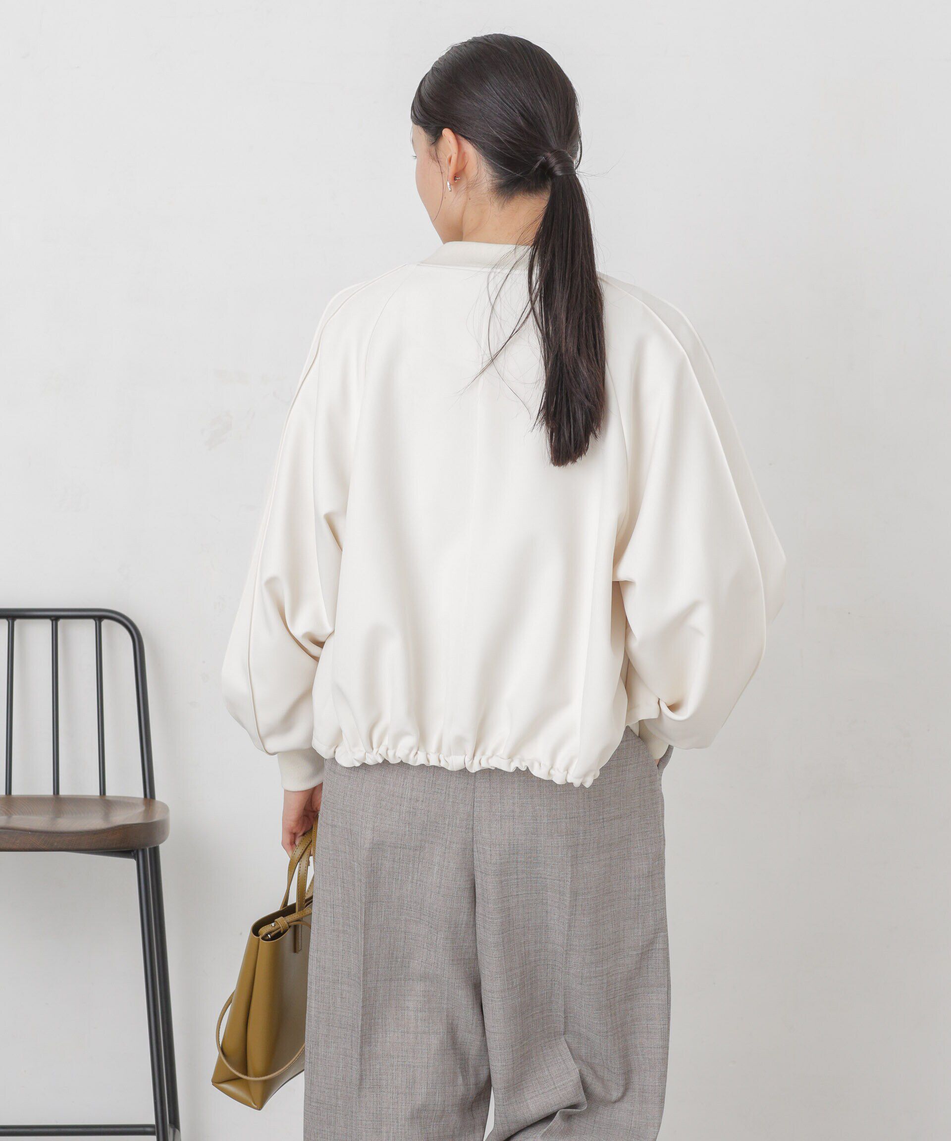 nano･universe「ダブルクロスリブブルゾン」|ブルゾン・スタジャン|