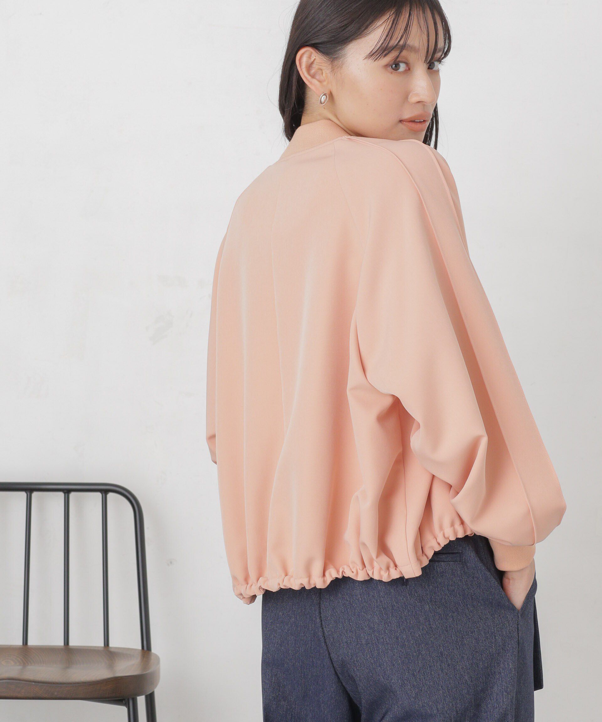 nano･universe「ダブルクロスリブブルゾン」|ブルゾン・スタジャン|