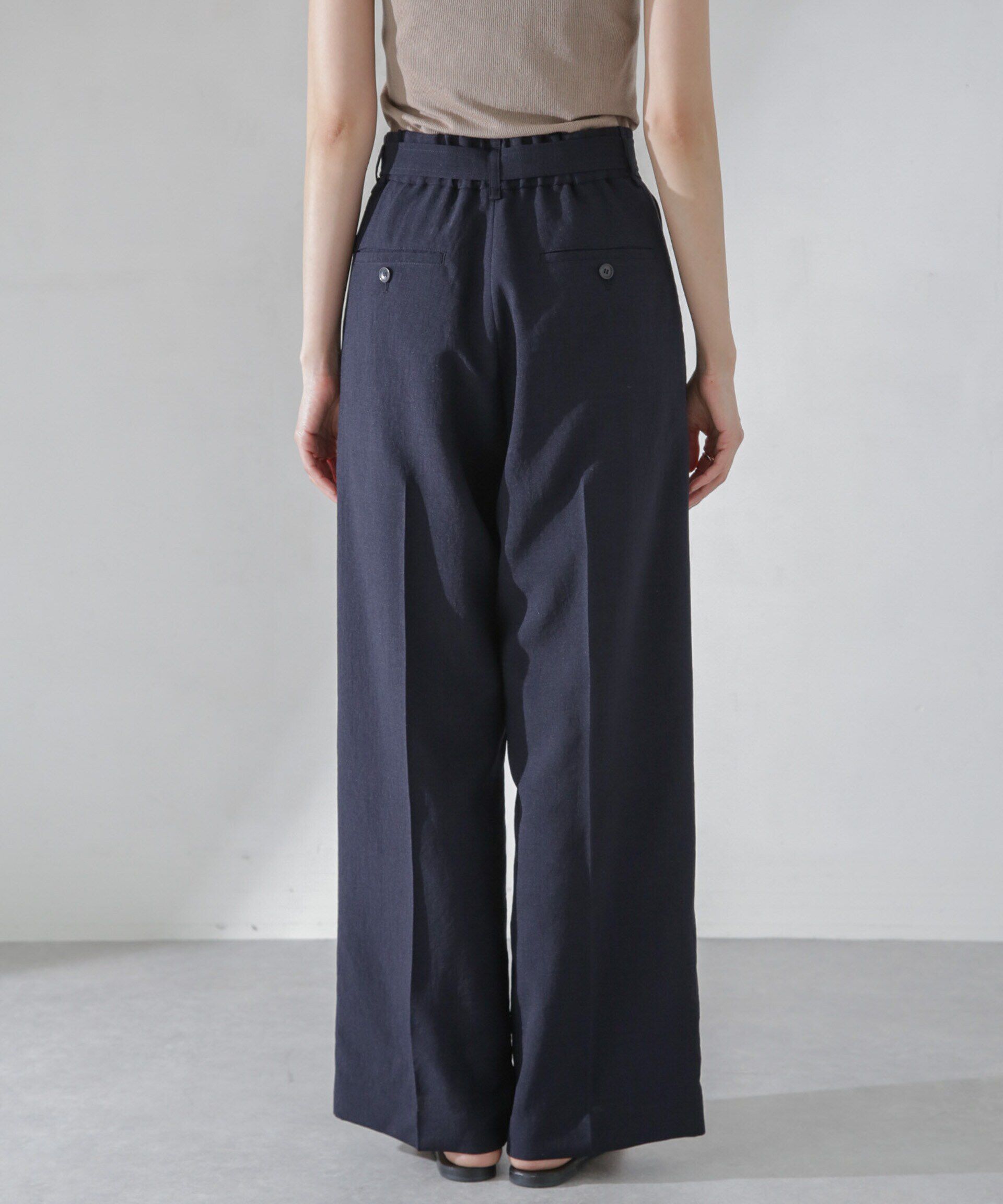 nano･universe「<洗濯機使用可><ﾉﾝｱｲﾛﾝ>ﾒﾗﾝｼﾞﾄﾞﾗｲ ﾍﾞﾙﾄ付きﾜｲﾄﾞ  」|チノ|