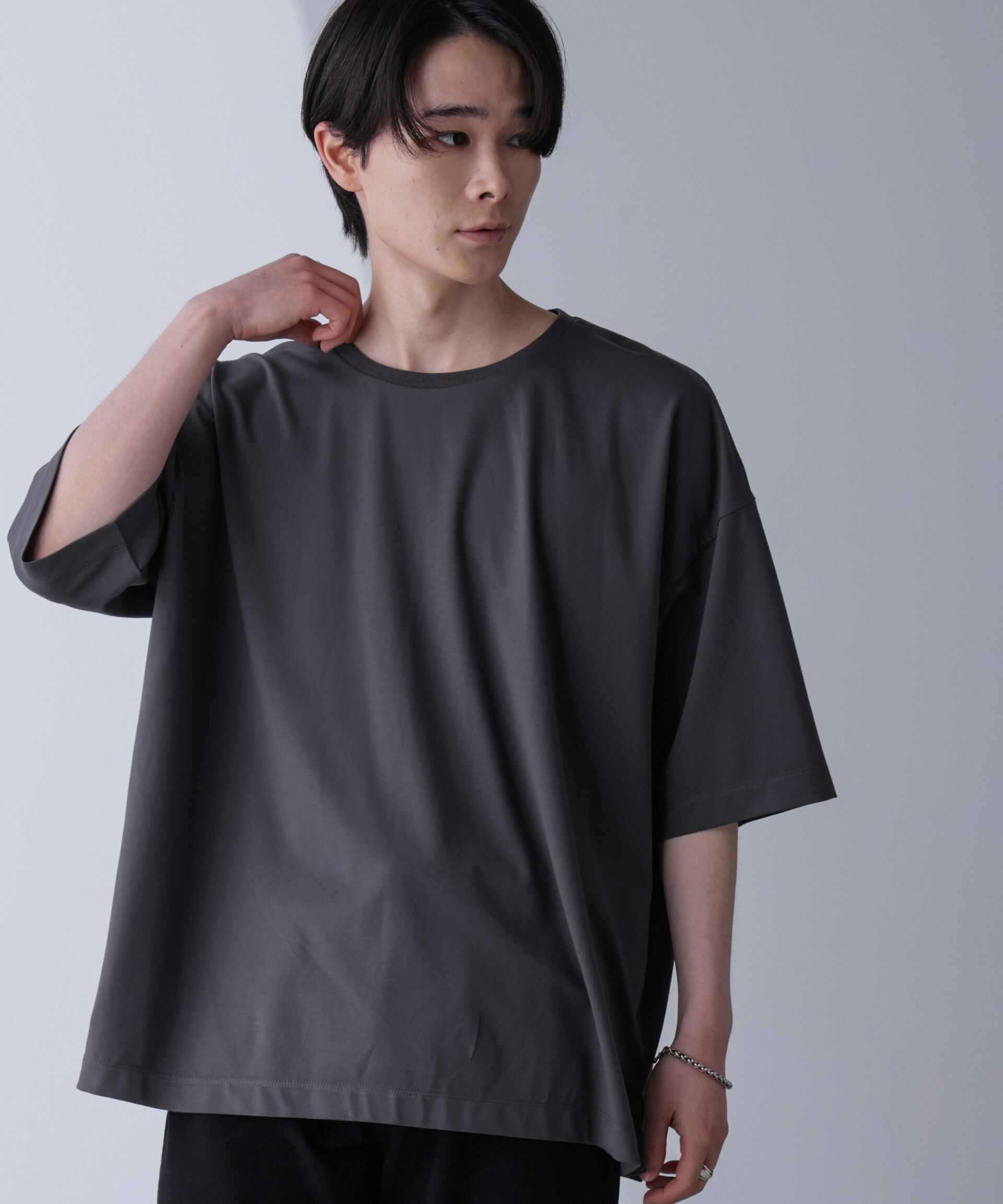 nano･universe「ルーズネックビッグTシャツ 半袖」|Tシャツ・カットソー|