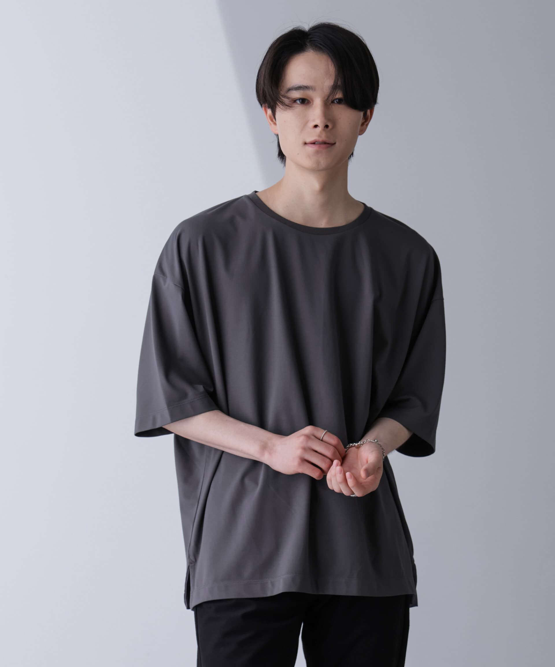 nano･universe「ルーズネックビッグTシャツ 半袖」|Tシャツ・カットソー|