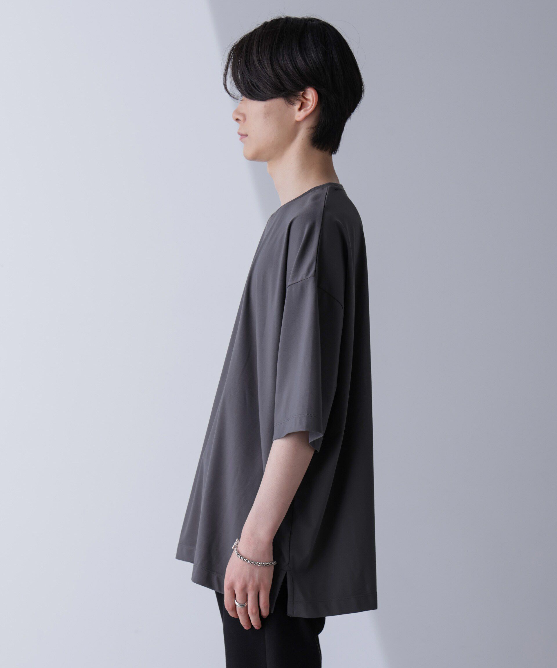 nano･universe「ルーズネックビッグTシャツ 半袖」|Tシャツ・カットソー|