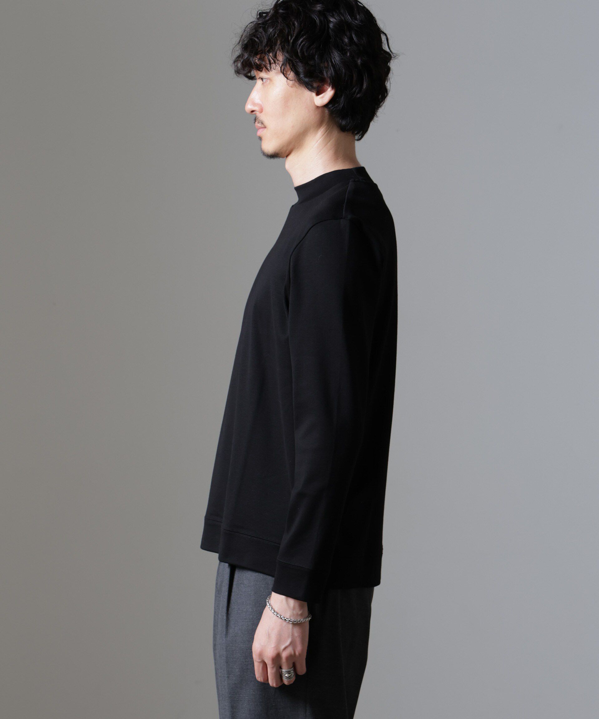 nano･universe「｢FORMAL JERSEY｣モックネックカットソー長袖」|Tシャツ・カットソー|