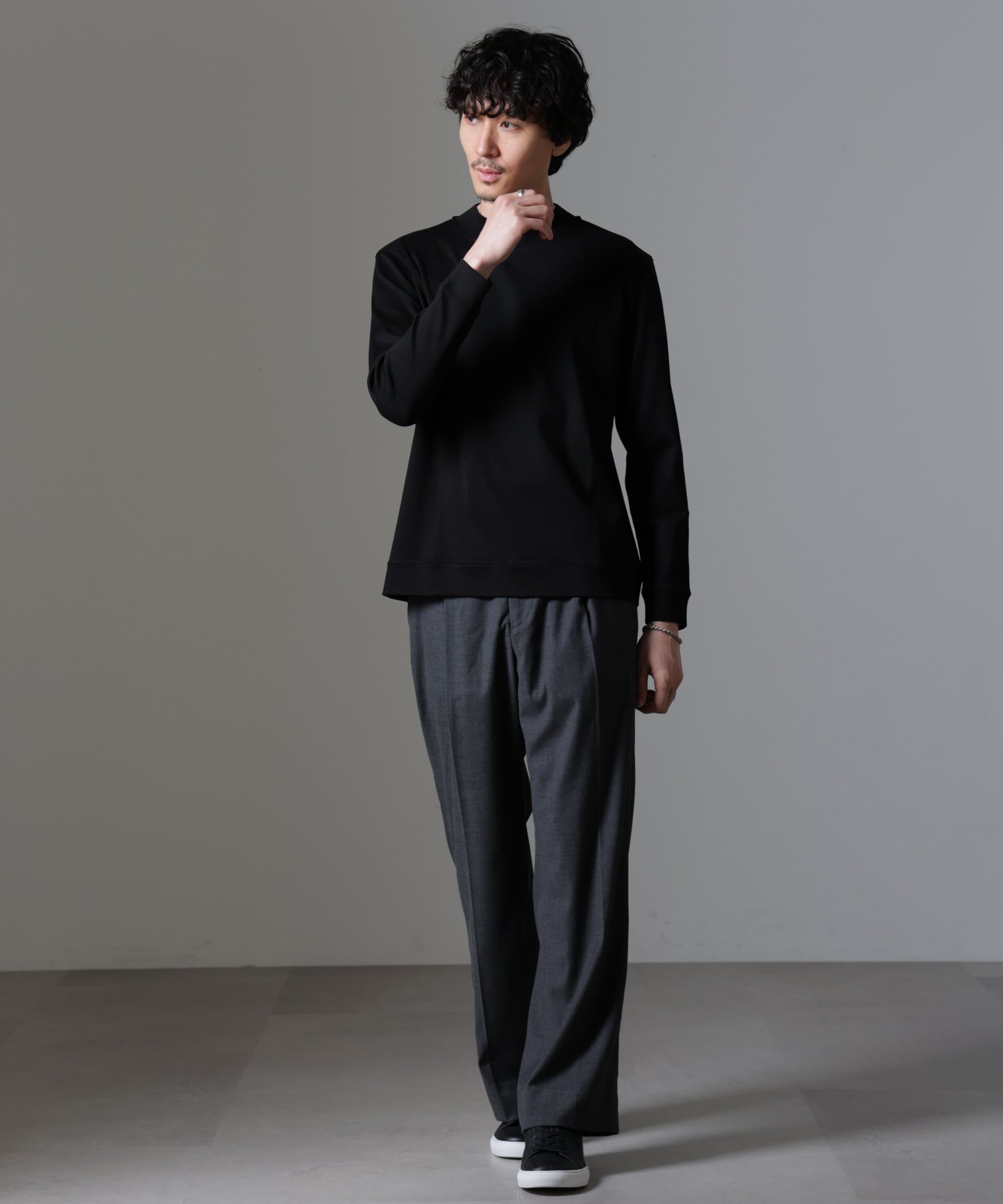 nano･universe「｢FORMAL JERSEY｣モックネックカットソー長袖」|Tシャツ・カットソー|