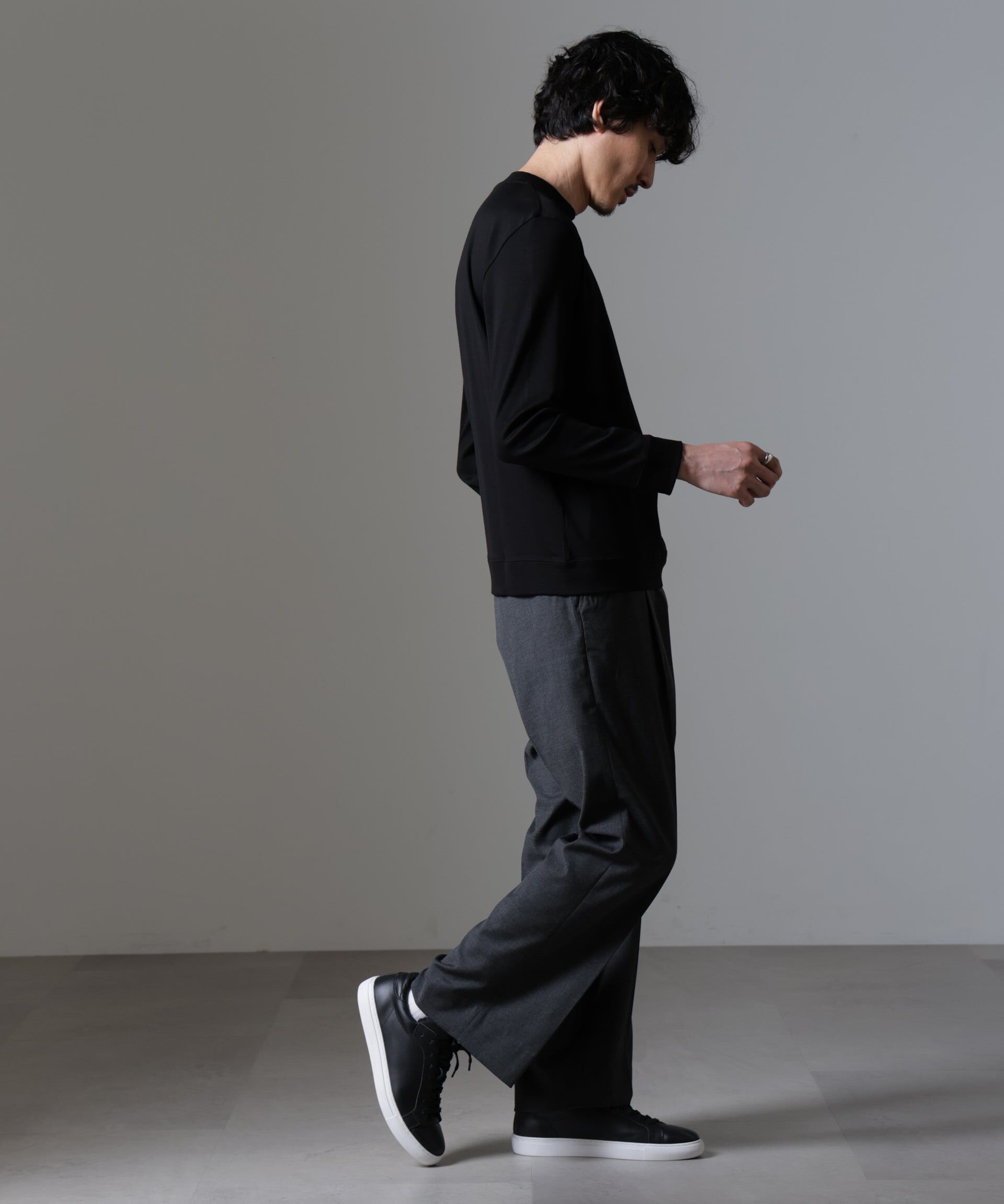 nano･universe「｢FORMAL JERSEY｣モックネックカットソー長袖」|Tシャツ・カットソー|