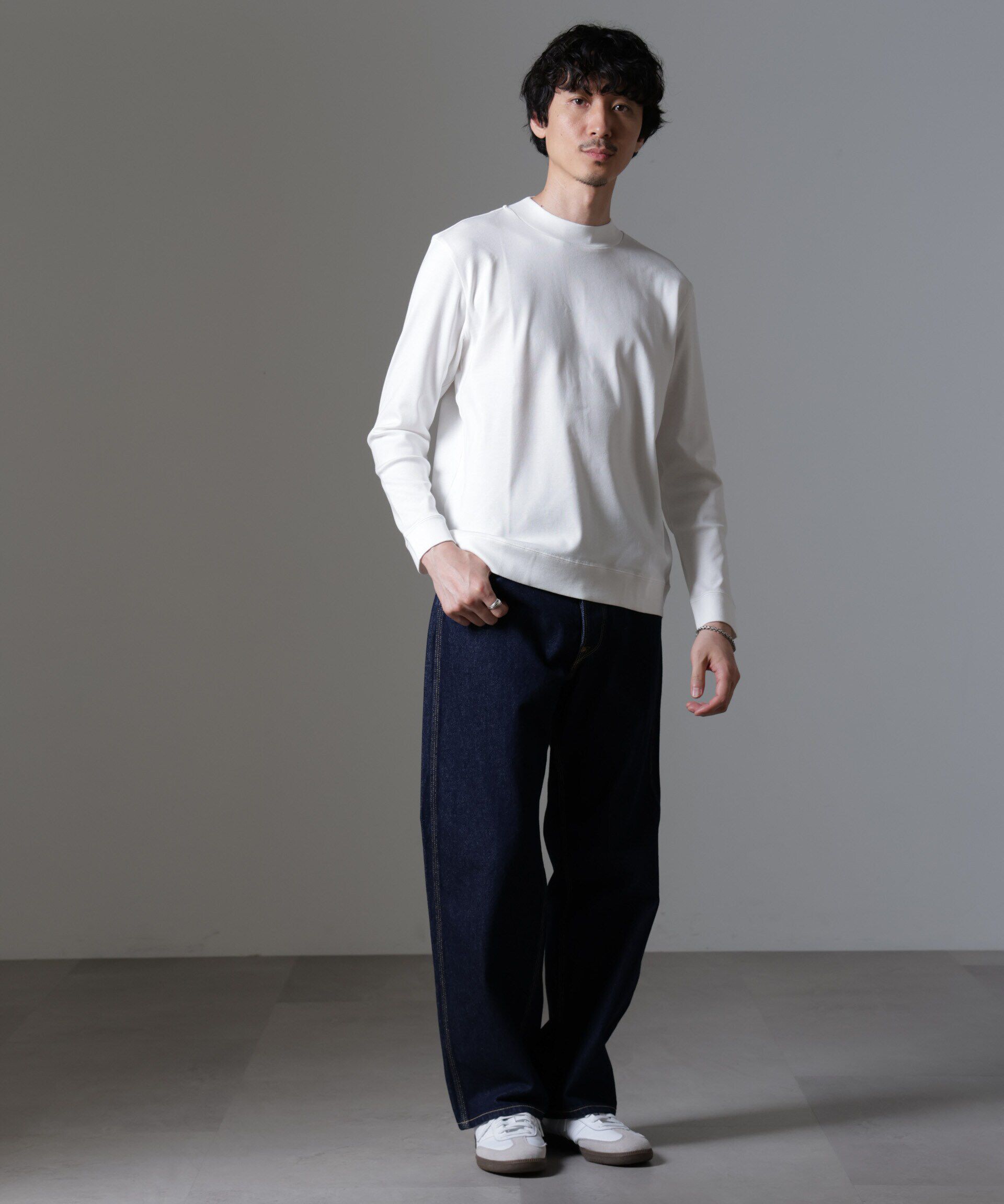 nano･universe「｢FORMAL JERSEY｣モックネックカットソー長袖」|Tシャツ・カットソー|