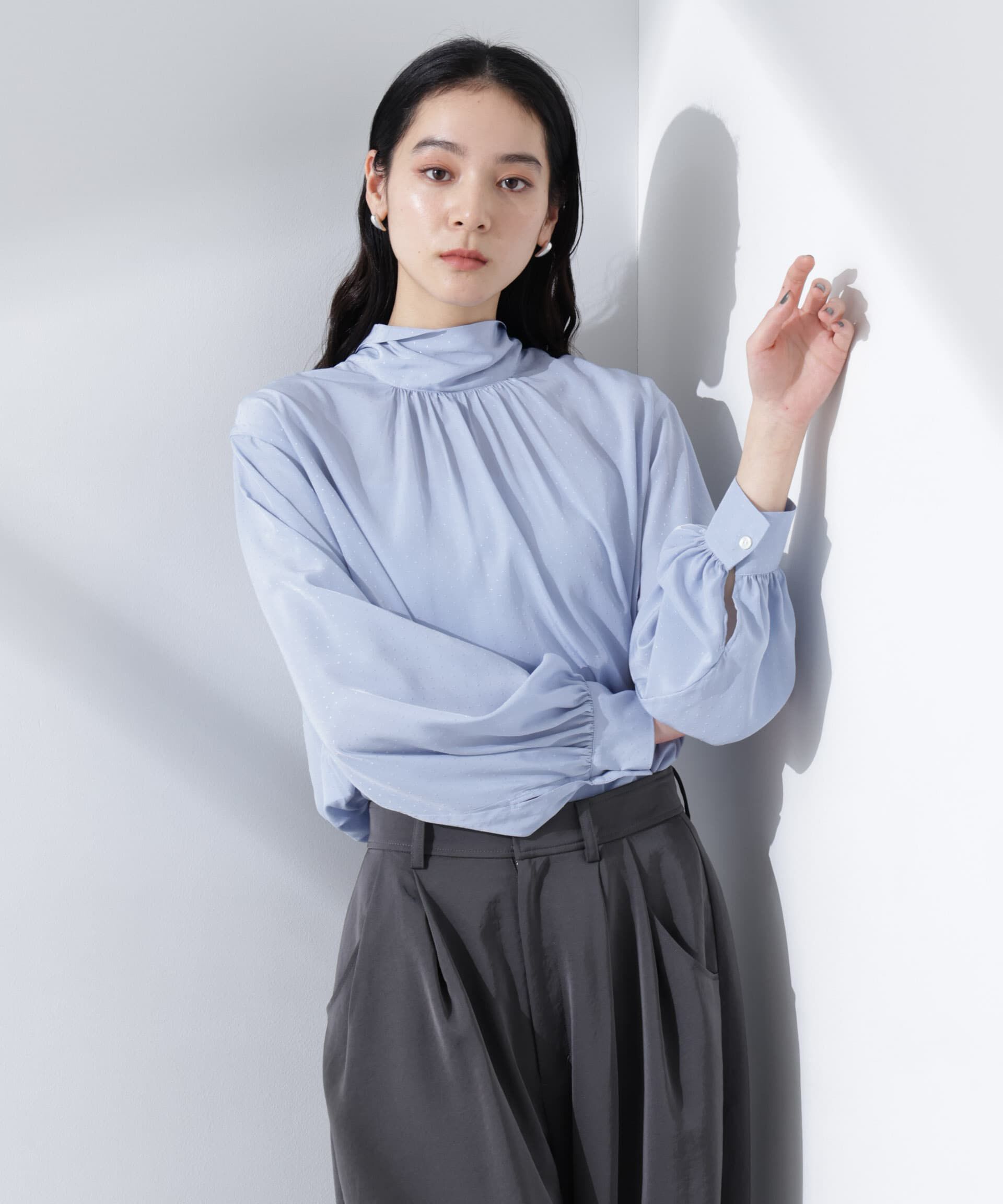 nano･universe「前後2WAYボウタイブラウス」|シャツ・ブラウス|