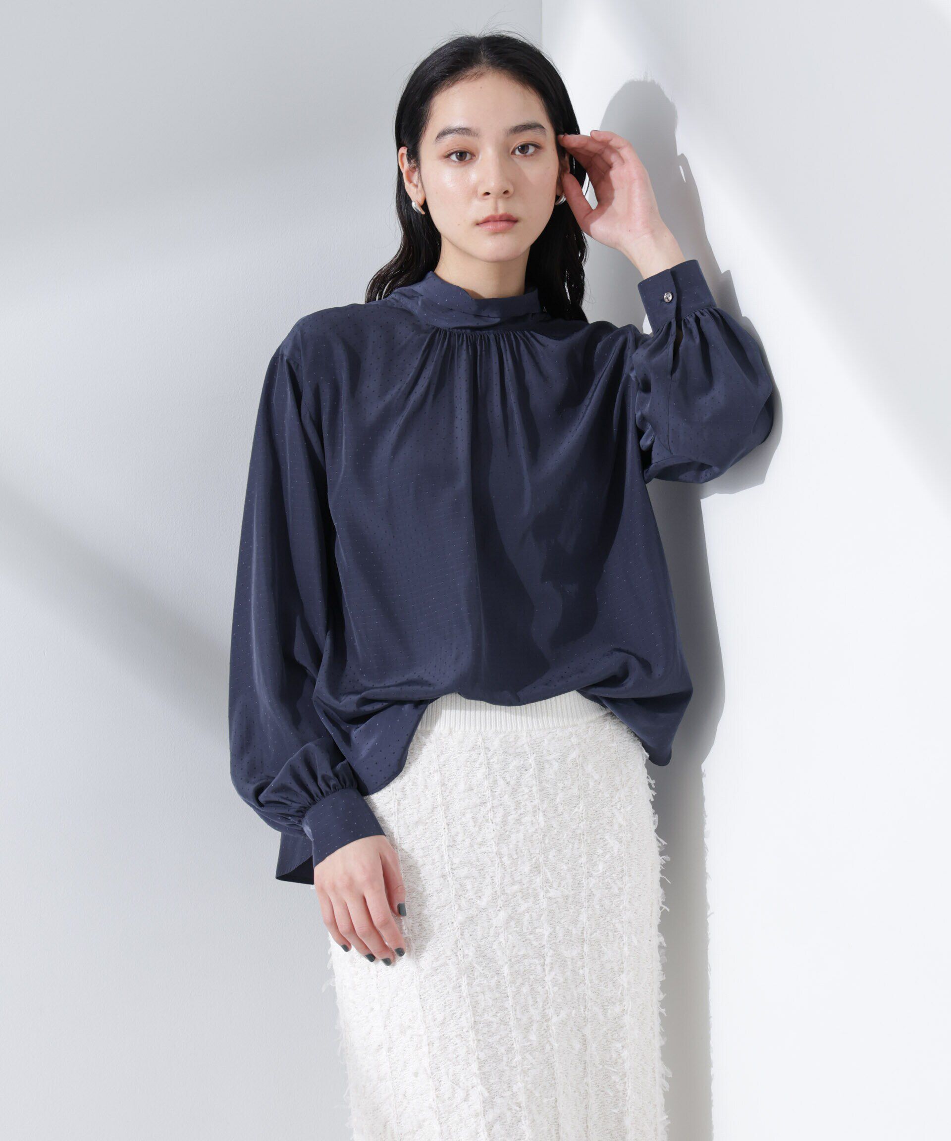 nano･universe「前後2WAYボウタイブラウス」|シャツ・ブラウス|