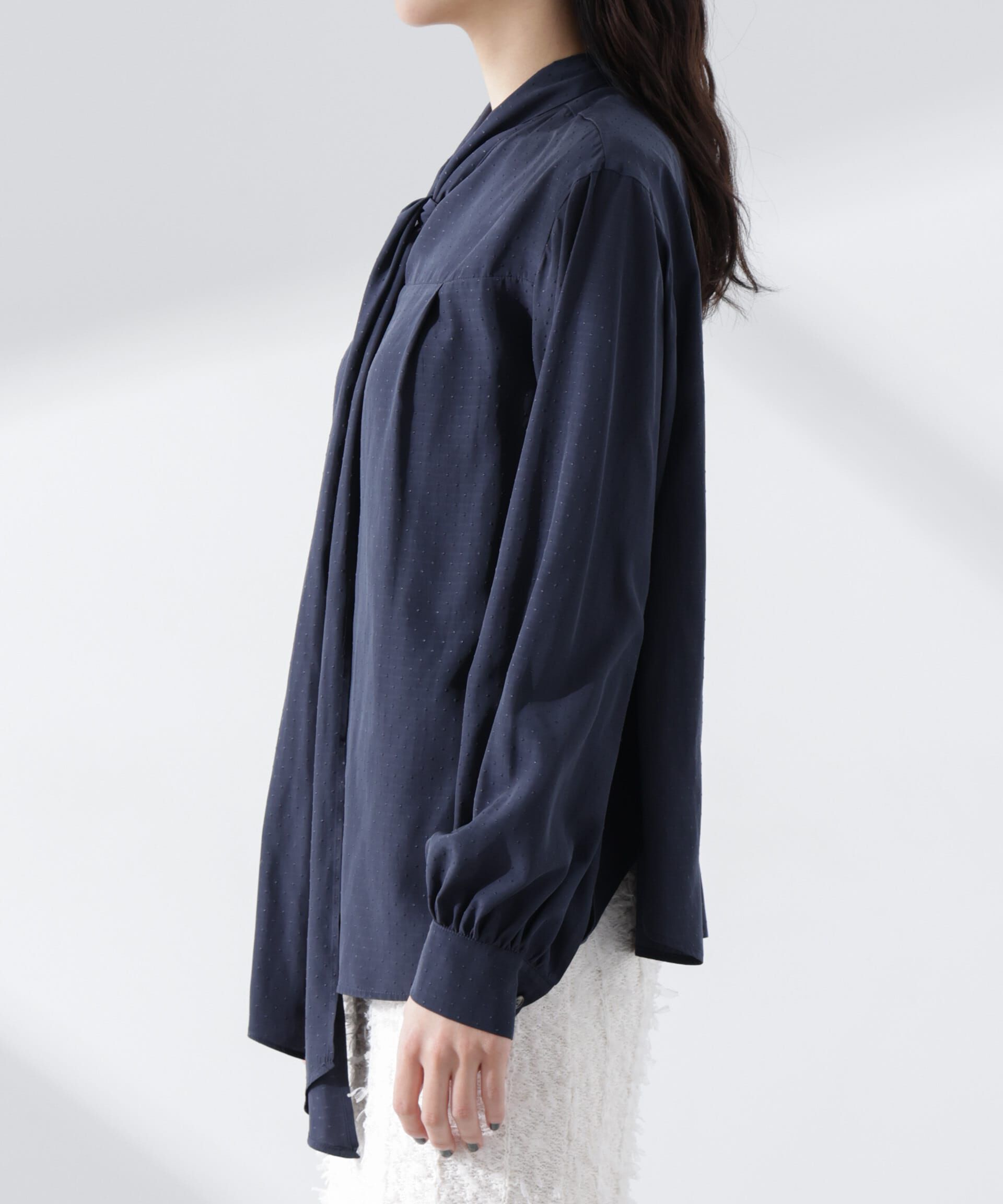 nano･universe「前後2WAYボウタイブラウス」|シャツ・ブラウス|