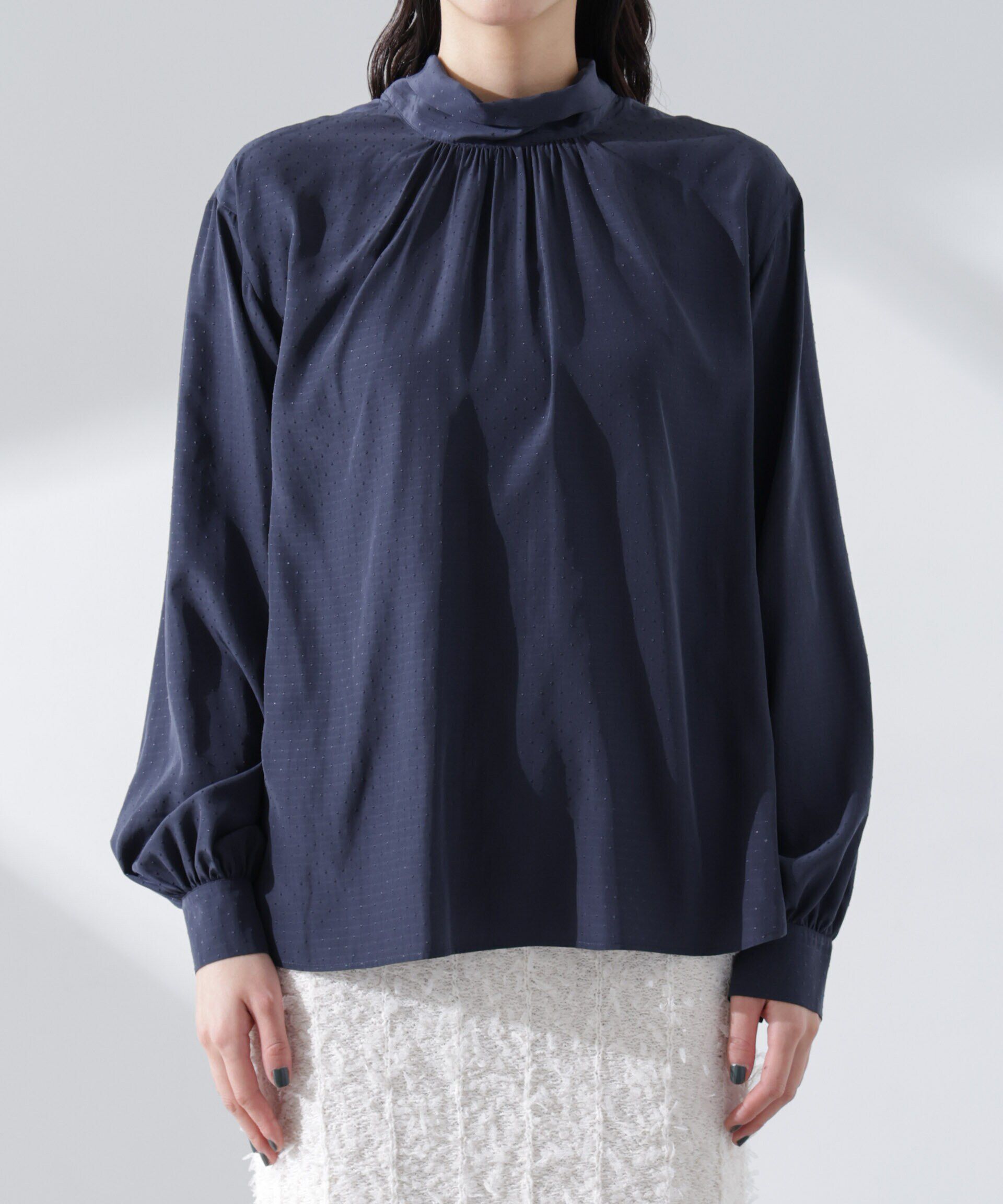 nano･universe「前後2WAYボウタイブラウス」|シャツ・ブラウス|