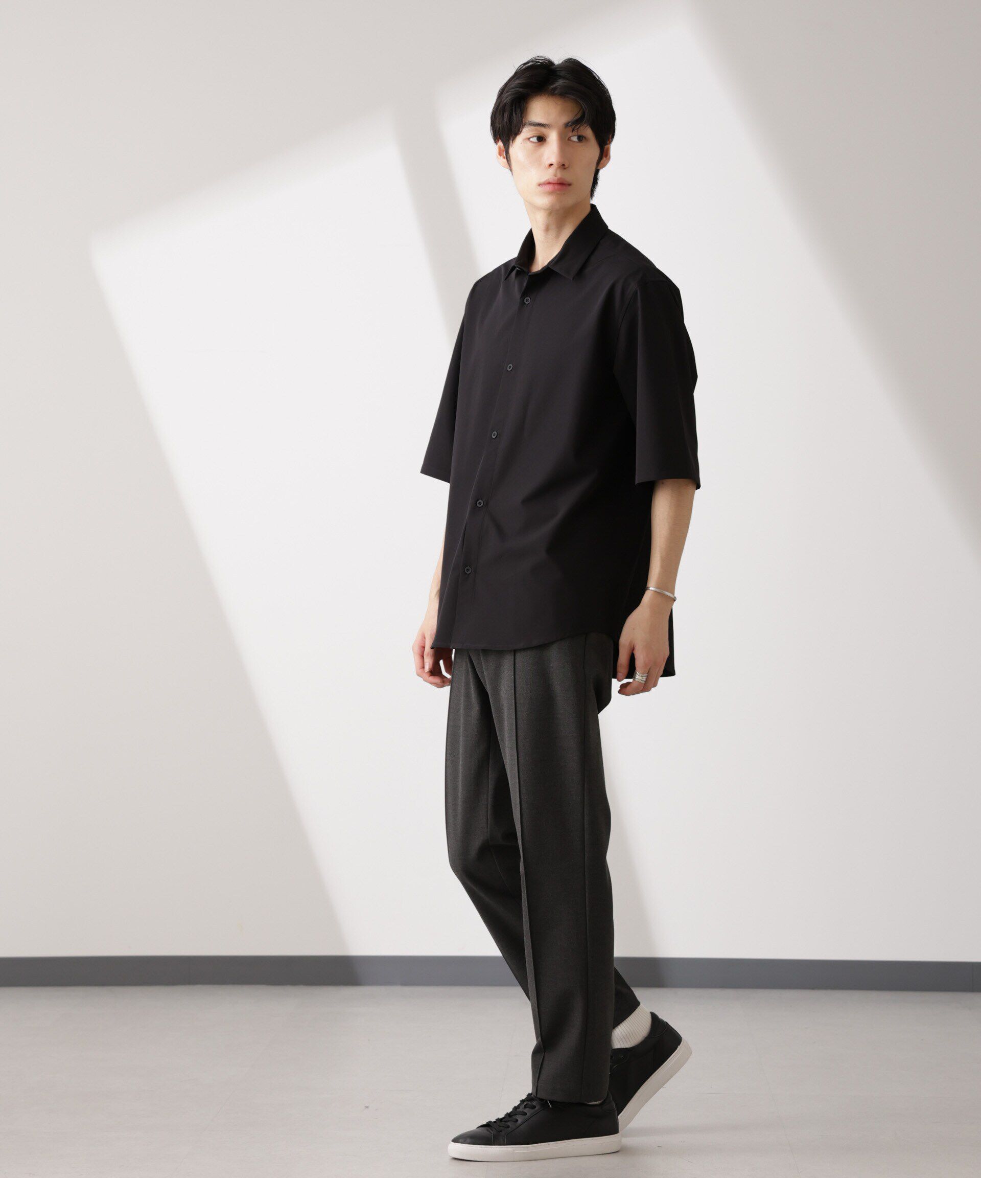 nano･universe「ライトウェイトストレッチ シャツ半袖」|シャツ・ブラウス|