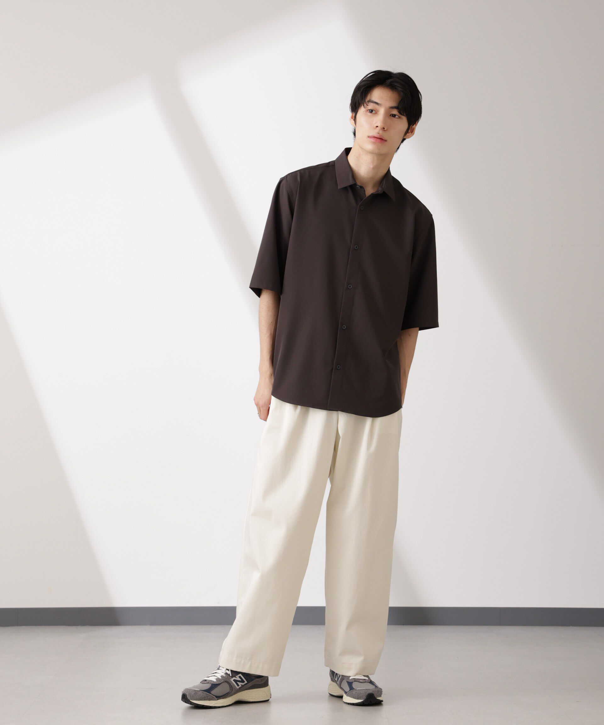 nano･universe「ライトウェイトストレッチ シャツ半袖」|シャツ・ブラウス|