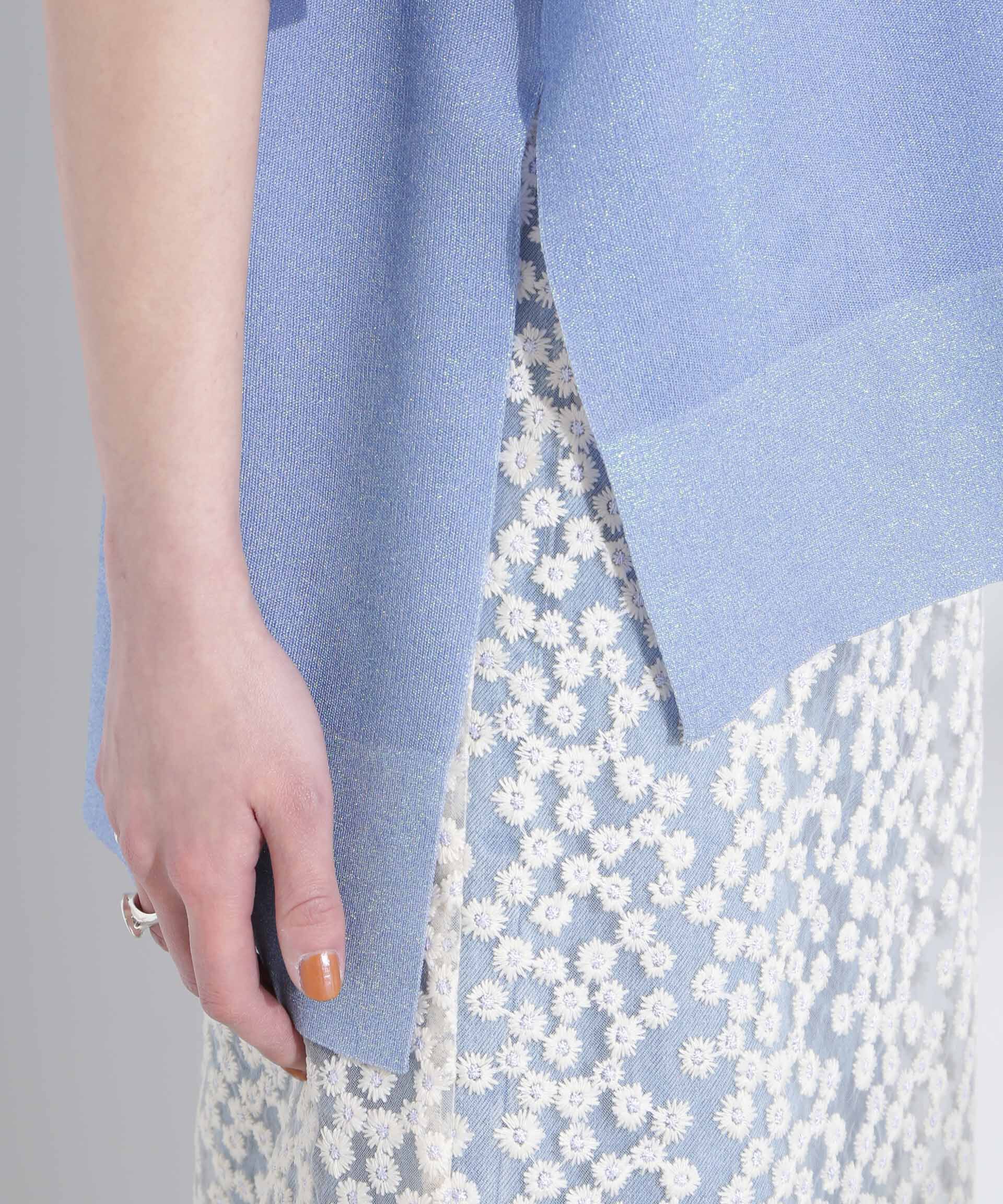 nano･universe「オーロララメシアースムースニットTシャツ」|ニット・セーター|