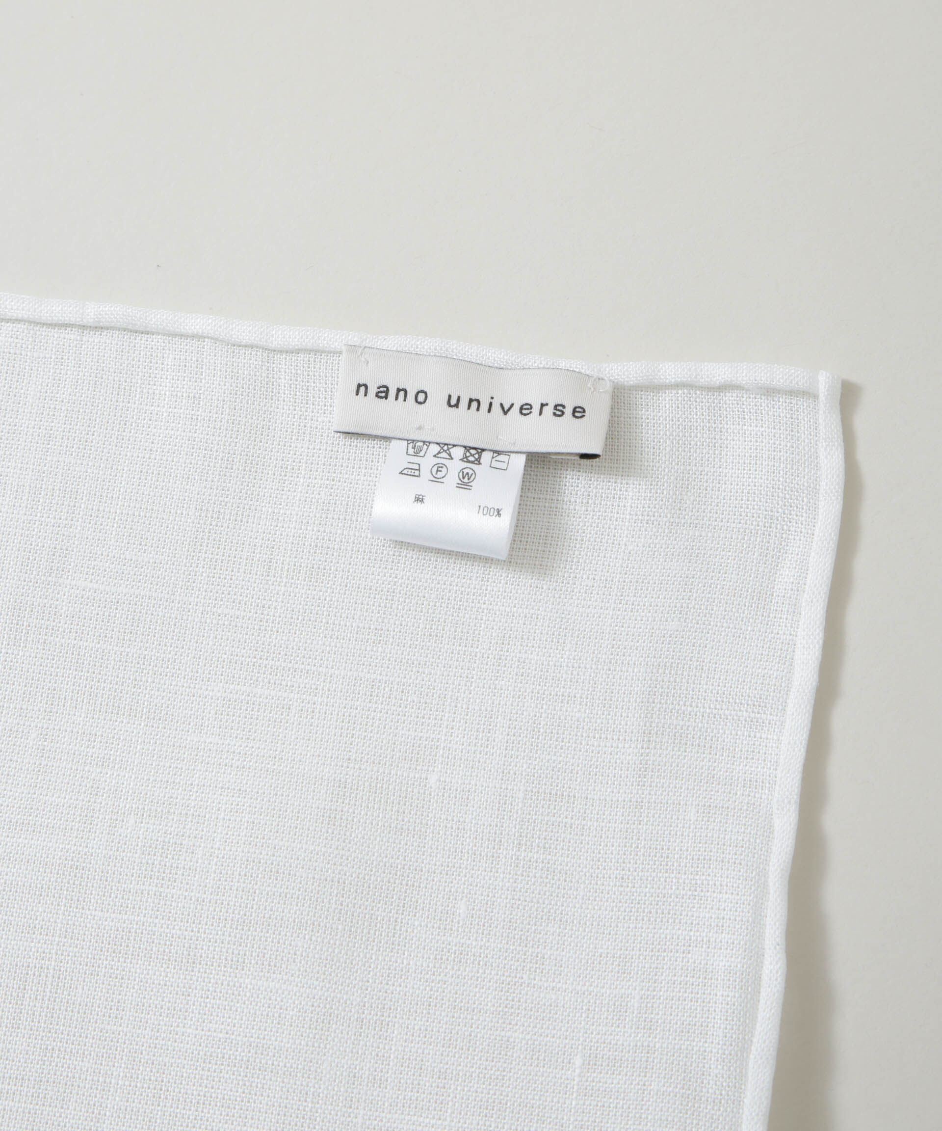 nano･universe「手巻きリネンチーフ（日本製）」|バンダナ・スカーフ|