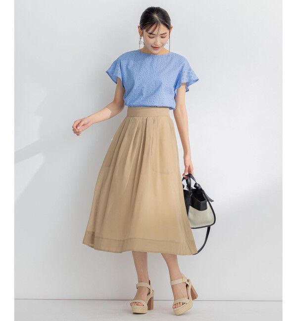 組曲「【洗える・イージーケア】カラーボイル フレアスカート」|スカート|