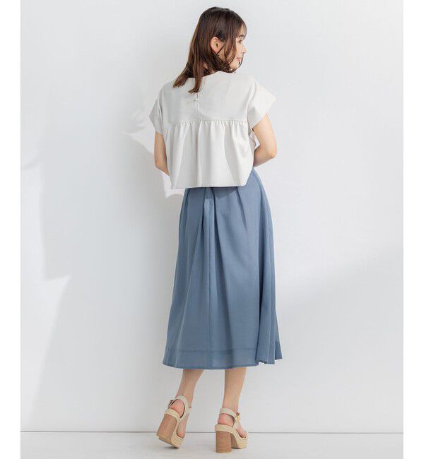 組曲「【洗える・イージーケア】カラーボイル フレアスカート」|スカート|