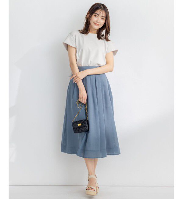 組曲「【洗える・イージーケア】カラーボイル フレアスカート」|スカート|