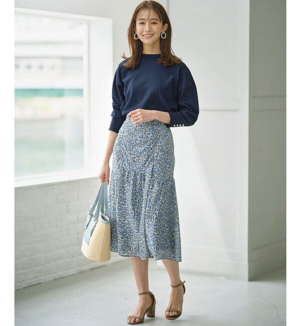 組曲「フラワーレイヤープリント ギャザースカート」|スカート|